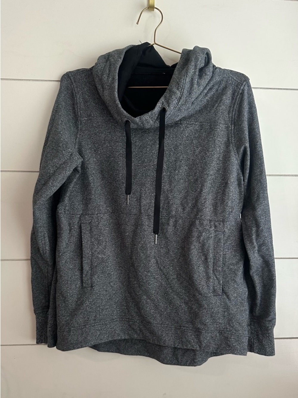 lululemon athletica Heathered Gray Cowl Neck Hoodie